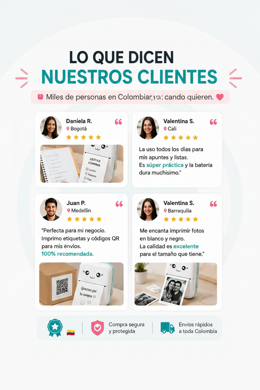 🖨️ Mini Impresora Térmica Portátil - ¡Imprime tus ideas en segundos! ✨